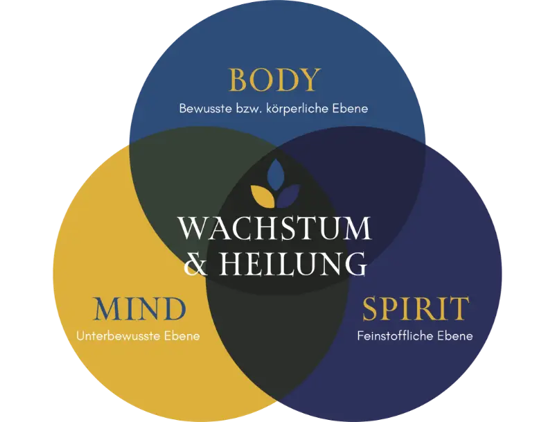Wachstum und Heilung - Body Mind Spirit Grafik