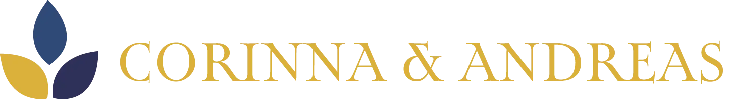Corinna & Andreas Schriftzug mit Logo
