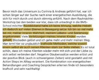 energetiker erfahrungsberichte unserer Kunden