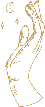Illustration einer Hand die nach den Sternenhimmel fasst